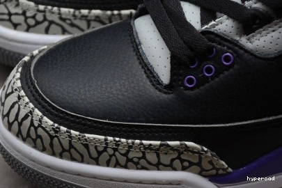 Hyperoad BLACK RETRO 3 - JORDAN PURPLE COURT 0912